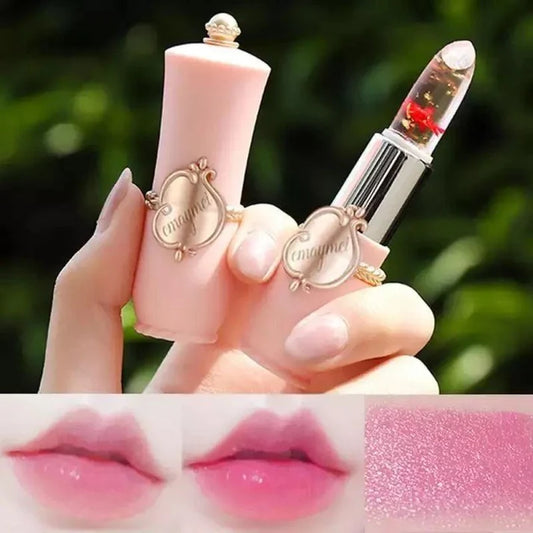 Crystal Lipstick with Jelly Flower - Moisturizing and Color Changing