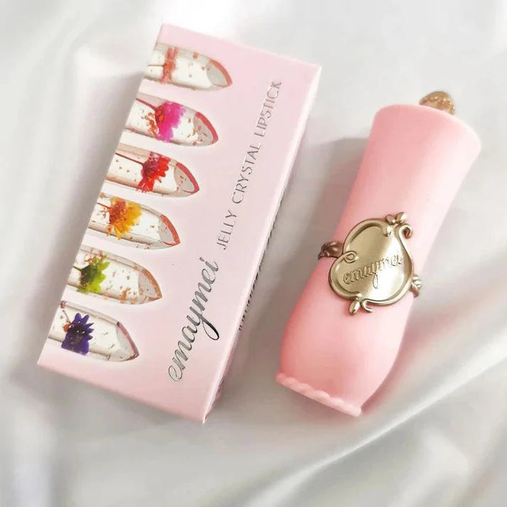 Crystal Lipstick with Jelly Flower - Moisturizing and Color Changing